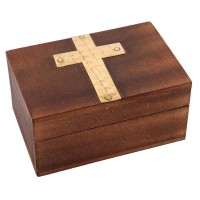 Relikviár drevený s mosadznými prvkami 07