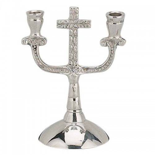 Nickel-plated candlestick
