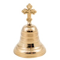 Zvonček mosadzný zvonček s krížovou rukoväťou