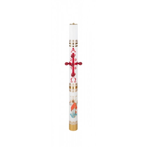 Oil candle 90cm 63mm pascal - white