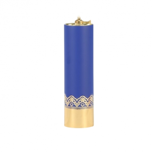 Oil candle 22cm ø63mm - blue