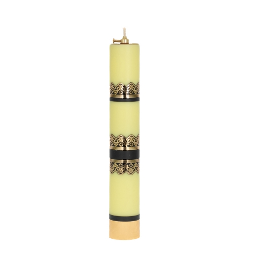Olejová svíčka 40cm ø63mm - žlutá pohřební
