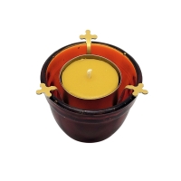 Držiačik čajovej sviečky do lampády - hviezdička s vonkajšími krížikmi