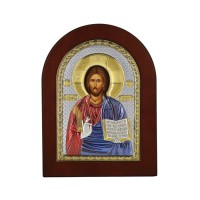 Strieborná ikona - Kristus, vzor 2