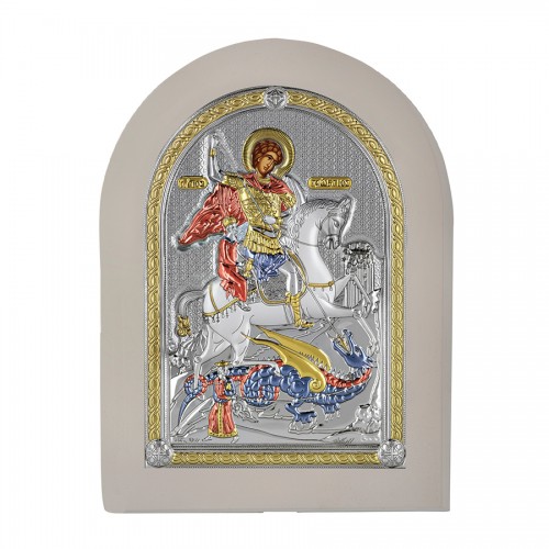 Strieborná ikona - Sv. Juraj, vzor 3