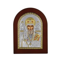 Strieborná ikona - Sv. Mikuláš, vzor 5