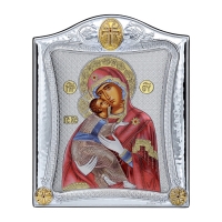 Strieborná ikona - Vladimírska Bohorodička