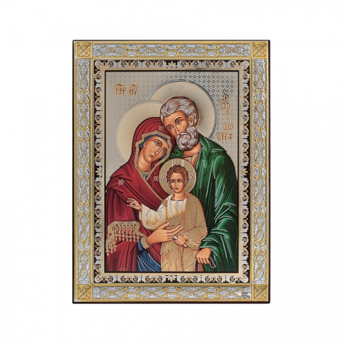 Strieborná ikona - Svätá Rodina, vzor 2