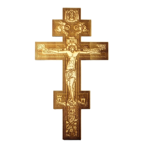 Kríž osmikonečný osemramenný, vzor 1, nebrúsený