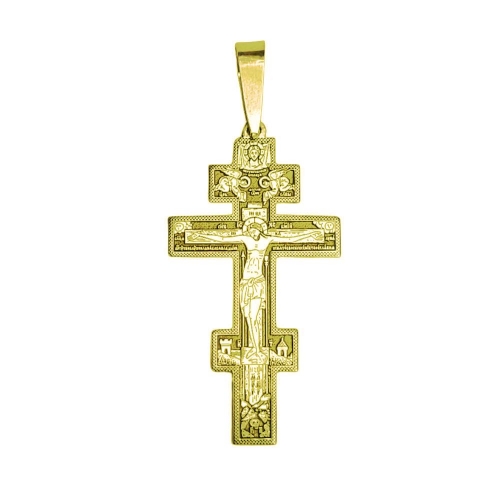 Krížik zlatý gravírovaný - gréckokatolícky