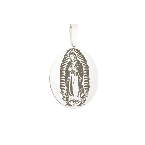 Medailónik strieborný - Panna Mária Guadalupská (ovál)