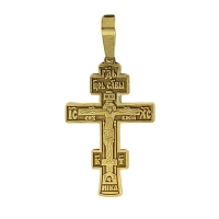 Krížik zlatý gravírovaný, vzor 4 - gréckokatolícky