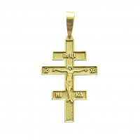 Krížik zlatý gravírovaný, vzor 3 - gréckokatolícky