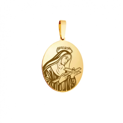 Medailónik "svätá Rita", zlatý (ovál)