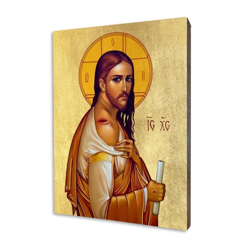 Ikona Ježiš Kristus s Najsvätejšou plecovou ranou, pozlátená
