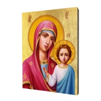 Ikona Kazaňská Matka Božia, pozlátená, vzor 4