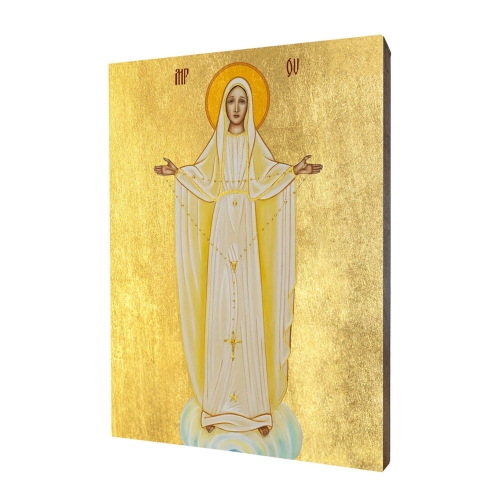 Ikona "Panna Mária Fatimska, pozlátená, vzor 2
