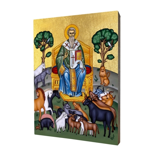 Icon "St. Blažej", gilded
