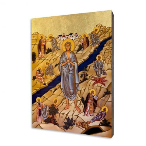 Ikona "Sv. Mária Egyptská", pozlátená