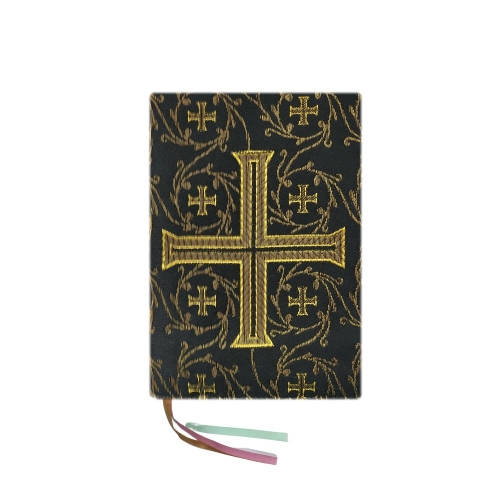 Obal na modlitebnú knižku - vzor 81, zlatý s čiernym podkladom